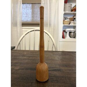 Vintage 10 Inch Wooden Potato Masher Kitchen Dining Decor